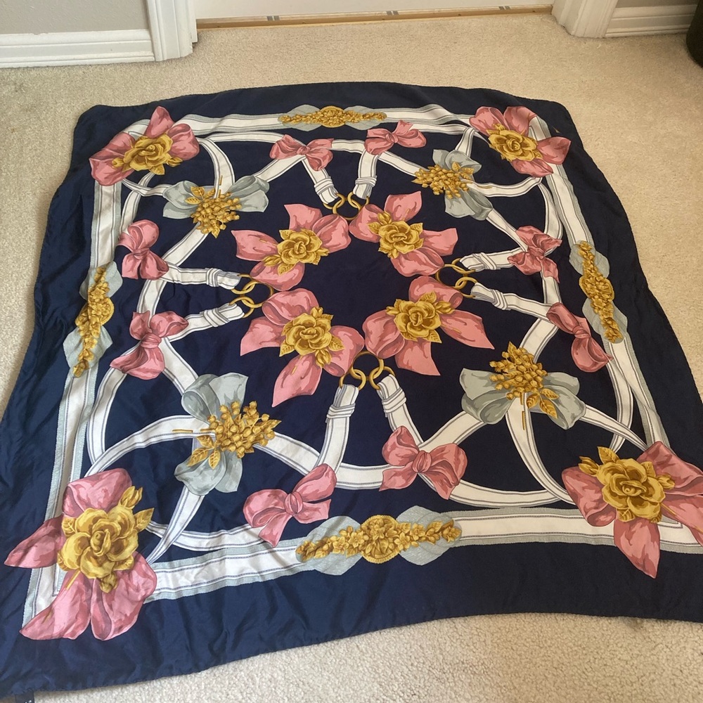 Longchamp Paris Silk Scarf